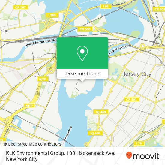 Mapa de KLK Environmental Group, 100 Hackensack Ave