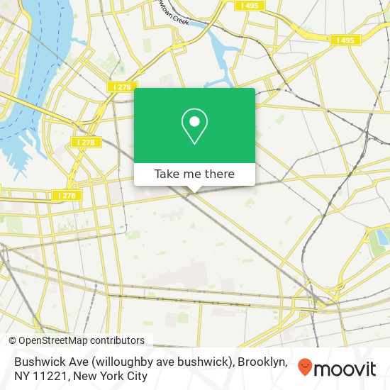 Bushwick Ave (willoughby ave bushwick), Brooklyn, NY 11221 map