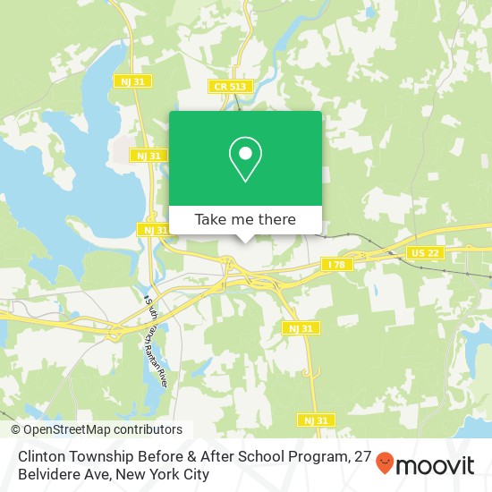 Clinton Township Before & After School Program, 27 Belvidere Ave map