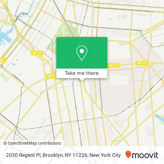 Mapa de 2030 Regent Pl, Brooklyn, NY 11226