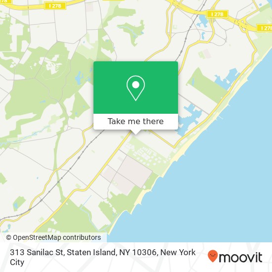 Mapa de 313 Sanilac St, Staten Island, NY 10306