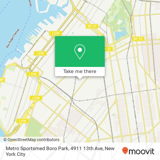 Mapa de Metro Sportsmed Boro Park, 4911 13th Ave