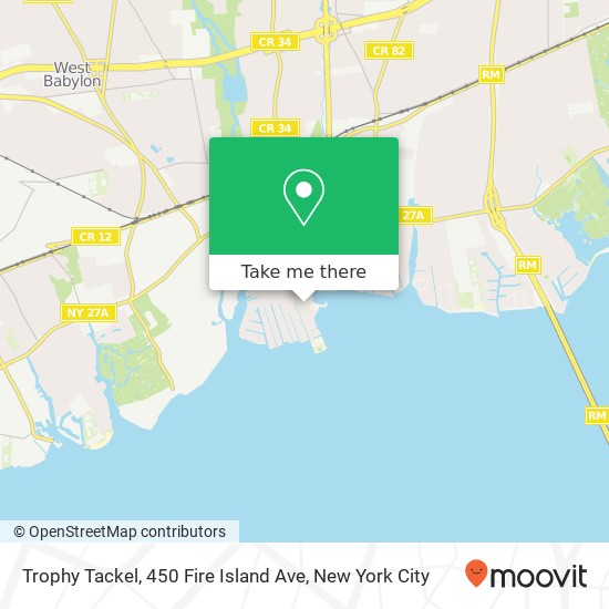 Trophy Tackel, 450 Fire Island Ave map