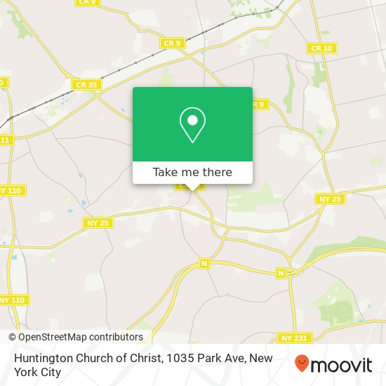 Mapa de Huntington Church of Christ, 1035 Park Ave