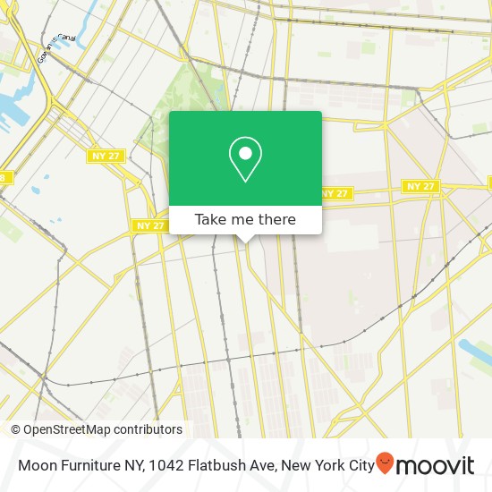 Mapa de Moon Furniture NY, 1042 Flatbush Ave