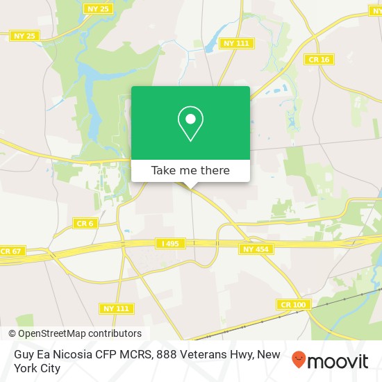 Mapa de Guy Ea Nicosia CFP MCRS, 888 Veterans Hwy