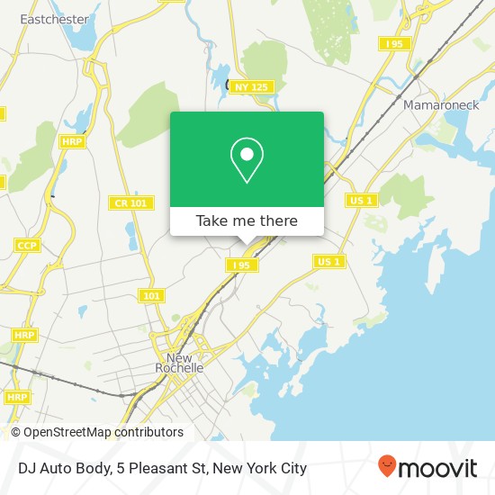 Mapa de DJ Auto Body, 5 Pleasant St