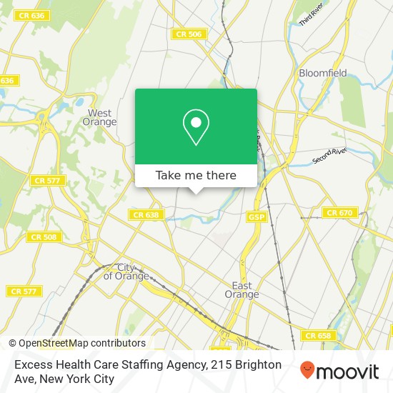 Mapa de Excess Health Care Staffing Agency, 215 Brighton Ave