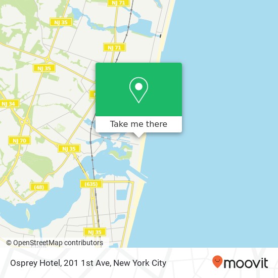 Mapa de Osprey Hotel, 201 1st Ave