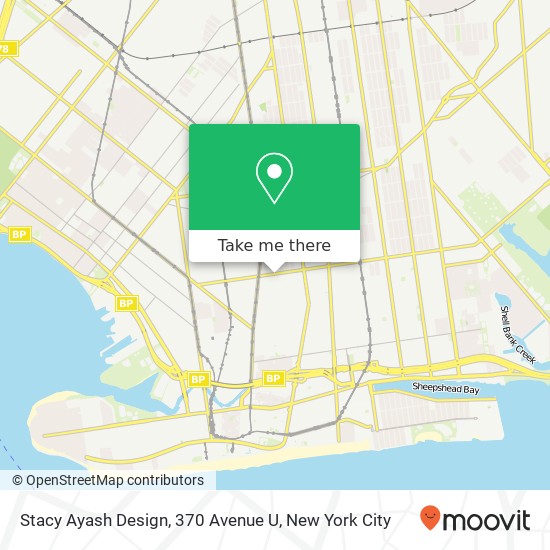 Stacy Ayash Design, 370 Avenue U map