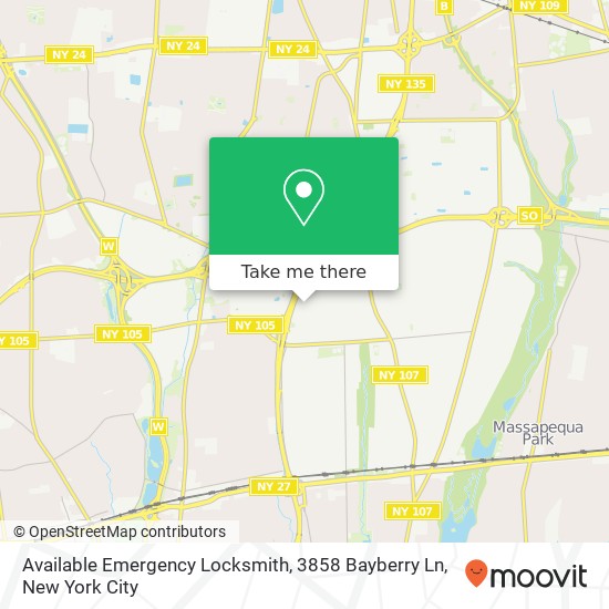 Available Emergency Locksmith, 3858 Bayberry Ln map