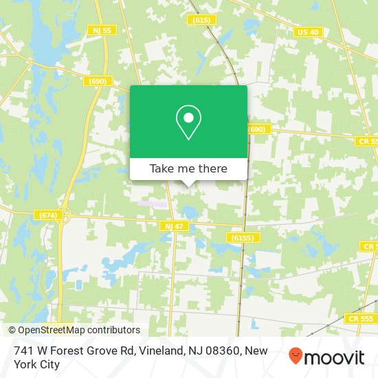 741 W Forest Grove Rd, Vineland, NJ 08360 map