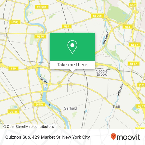 Quiznos Sub, 429 Market St map