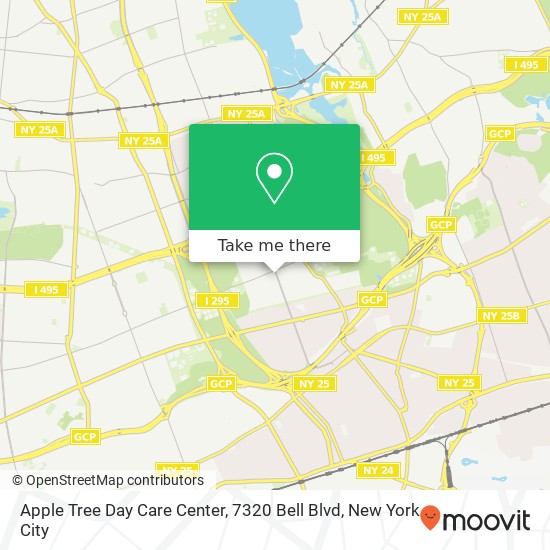 Mapa de Apple Tree Day Care Center, 7320 Bell Blvd