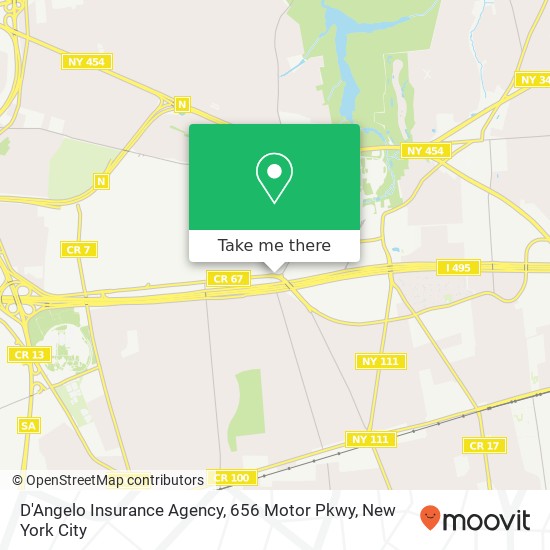 D'Angelo Insurance Agency, 656 Motor Pkwy map