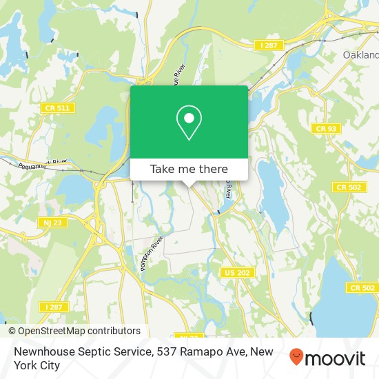 Mapa de Newnhouse Septic Service, 537 Ramapo Ave