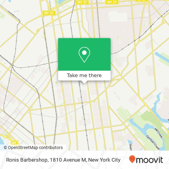 Mapa de Ronis Barbershop, 1810 Avenue M