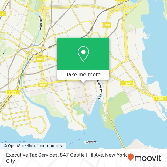 Mapa de Executive Tax Services, 847 Castle Hill Ave