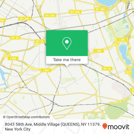 Mapa de 8043 58th Ave, Middle Village (QUEENS), NY 11379