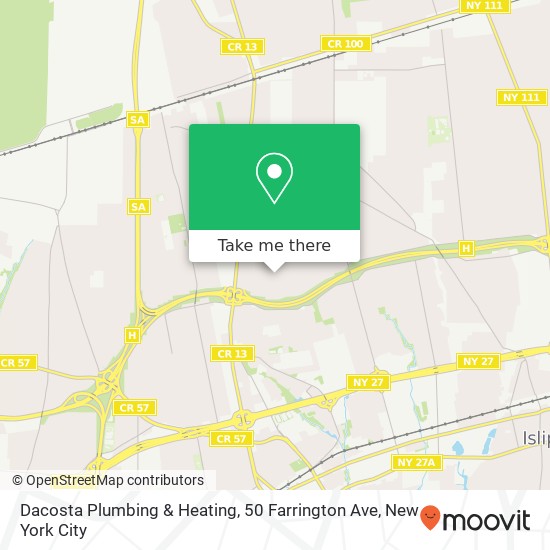 Mapa de Dacosta Plumbing & Heating, 50 Farrington Ave