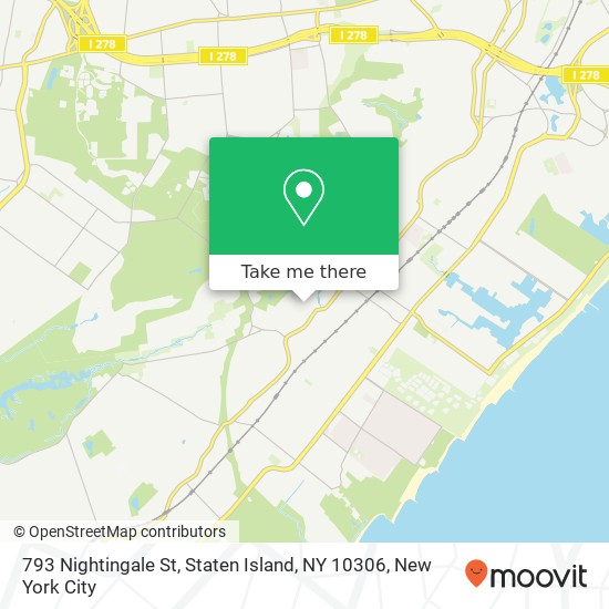 Mapa de 793 Nightingale St, Staten Island, NY 10306