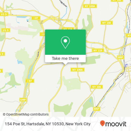 Mapa de 154 Poe St, Hartsdale, NY 10530