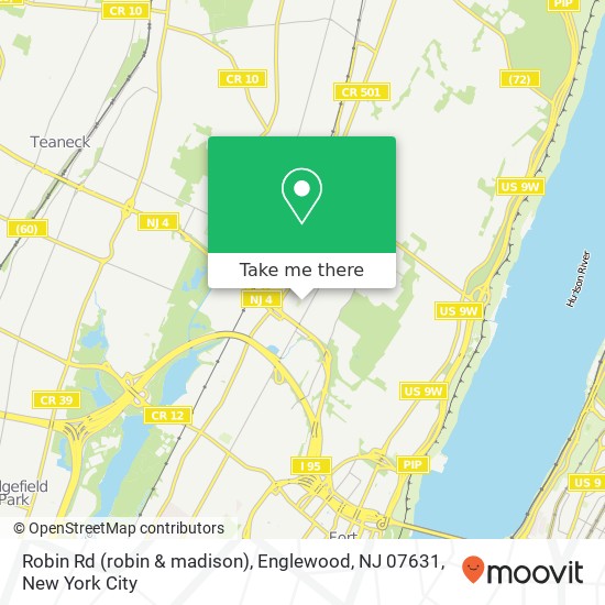 Mapa de Robin Rd (robin & madison), Englewood, NJ 07631