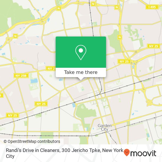 Randi's Drive in Cleaners, 300 Jericho Tpke map