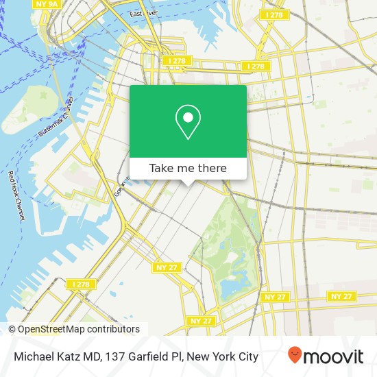 Mapa de Michael Katz MD, 137 Garfield Pl