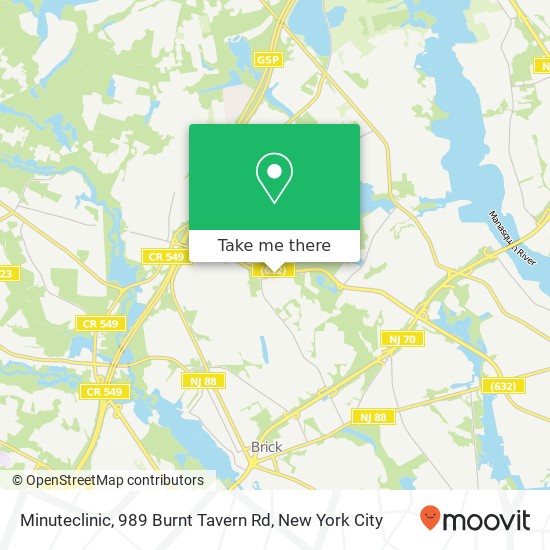 Mapa de Minuteclinic, 989 Burnt Tavern Rd