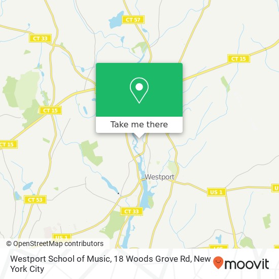 Mapa de Westport School of Music, 18 Woods Grove Rd