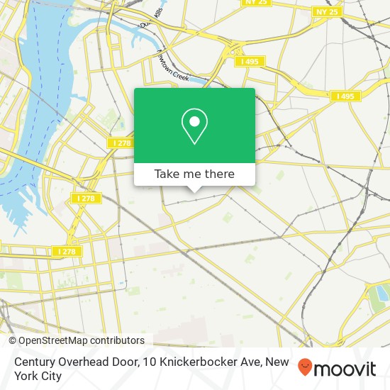 Century Overhead Door, 10 Knickerbocker Ave map