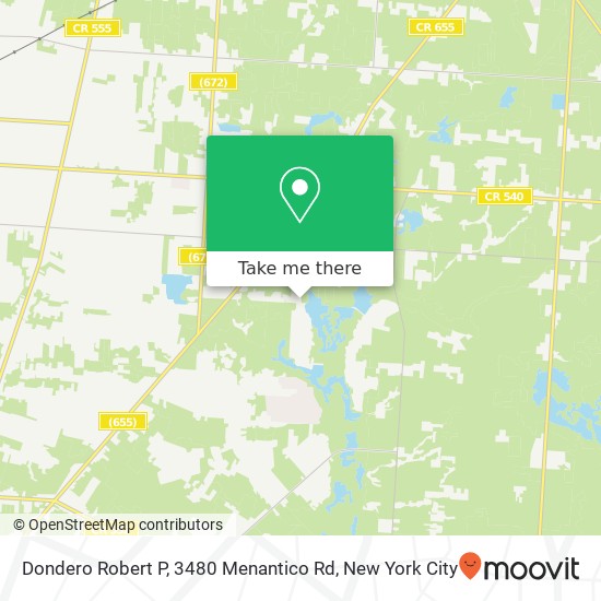 Dondero Robert P, 3480 Menantico Rd map