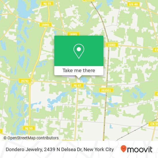 Mapa de Dondero Jewelry, 2439 N Delsea Dr