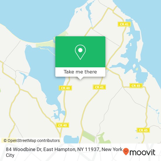 84 Woodbine Dr, East Hampton, NY 11937 map