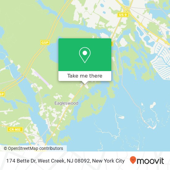 174 Bette Dr, West Creek, NJ 08092 map