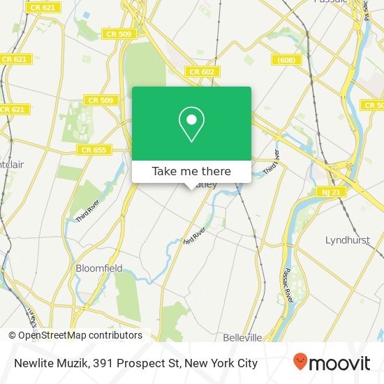 Newlite Muzik, 391 Prospect St map