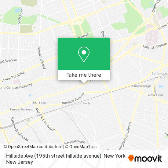 Hillside Ave (195th street hillside avenue) map