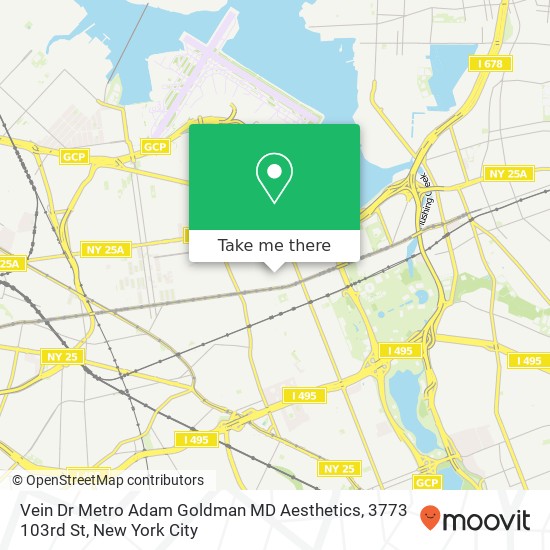 Mapa de Vein Dr Metro Adam Goldman MD Aesthetics, 3773 103rd St