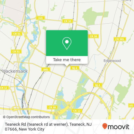 Teaneck Rd (teaneck rd at werner), Teaneck, NJ 07666 map