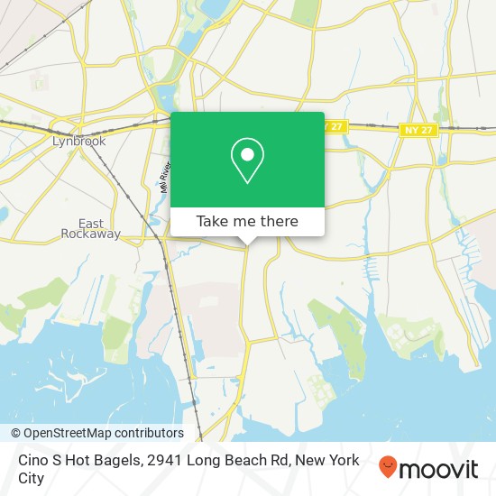 Mapa de Cino S Hot Bagels, 2941 Long Beach Rd