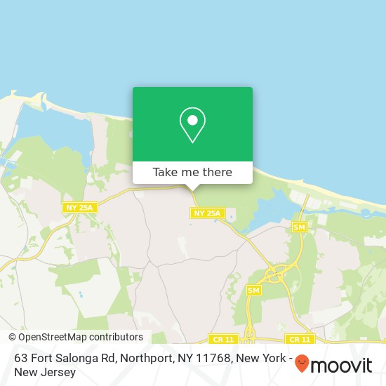 Mapa de 63 Fort Salonga Rd, Northport, NY 11768