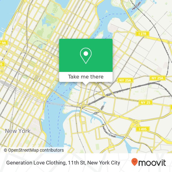 Generation Love Clothing, 11th St map