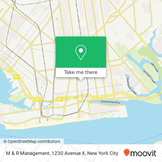 Mapa de M & R Management, 1230 Avenue X