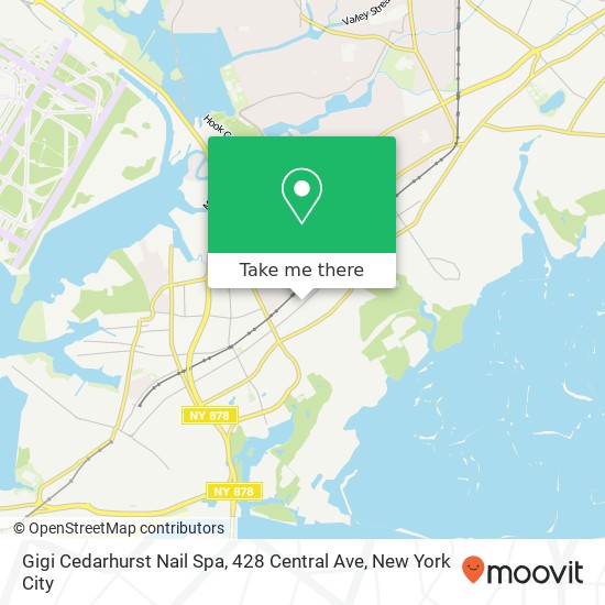 Mapa de Gigi Cedarhurst Nail Spa, 428 Central Ave