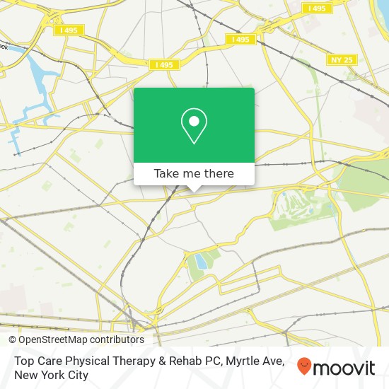 Mapa de Top Care Physical Therapy & Rehab PC, Myrtle Ave