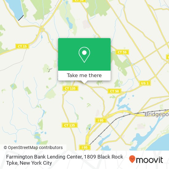 Mapa de Farmington Bank Lending Center, 1809 Black Rock Tpke