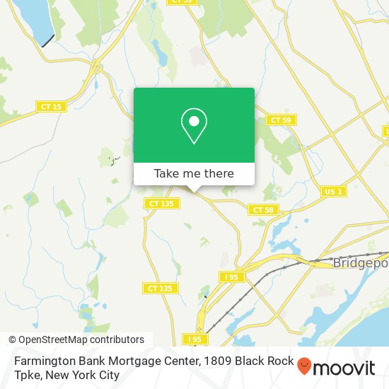 Farmington Bank Mortgage Center, 1809 Black Rock Tpke map