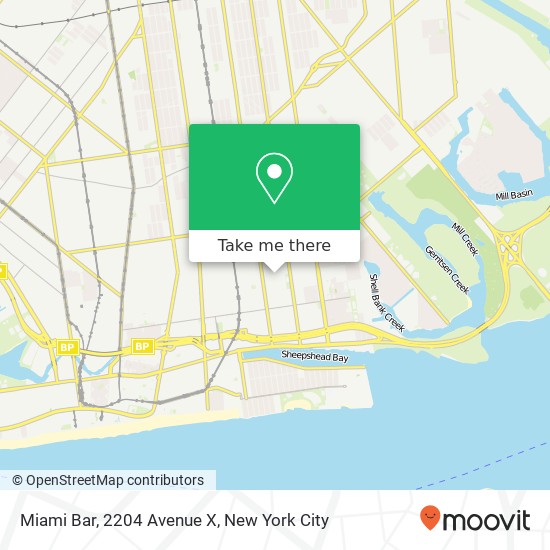 Mapa de Miami Bar, 2204 Avenue X