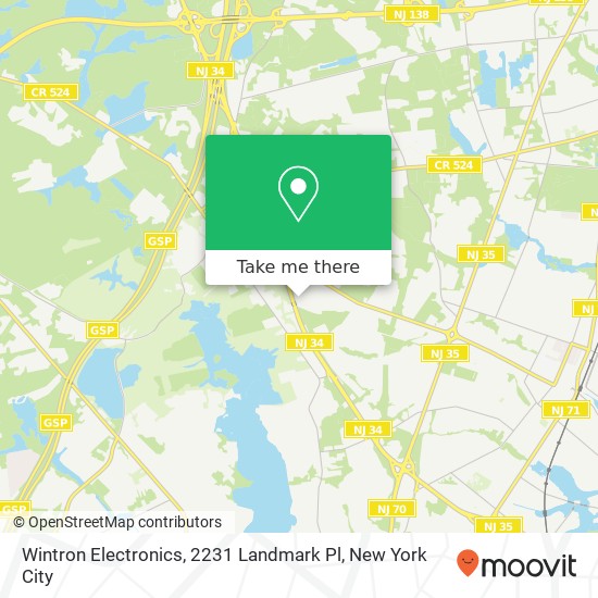 Mapa de Wintron Electronics, 2231 Landmark Pl